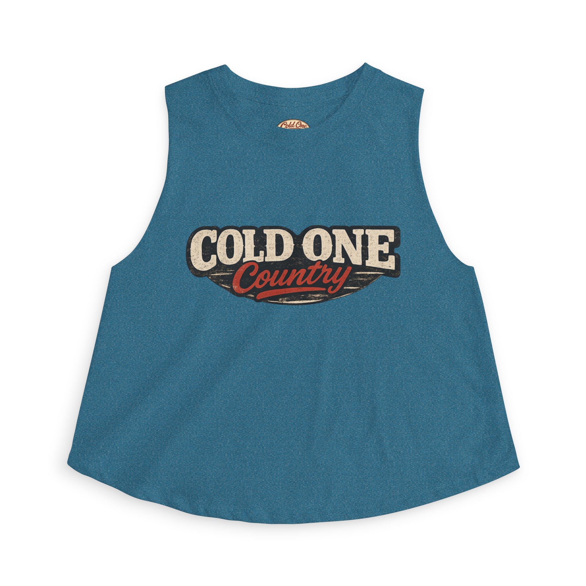 Cold Beer Cowgirl Women's Crop Top – Retro Country Graphic Tank