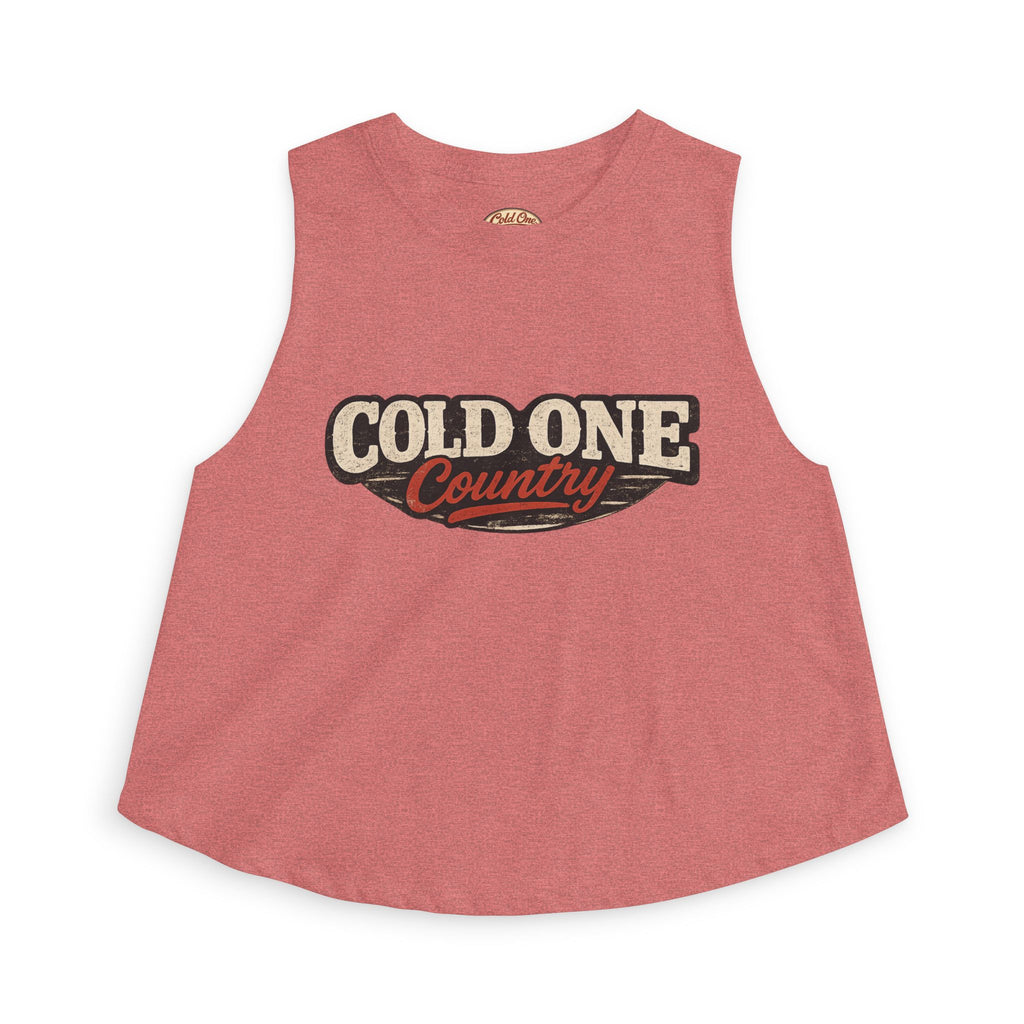 Cold Beer Cowgirl Women's Crop Top – Retro Country Graphic Tank
