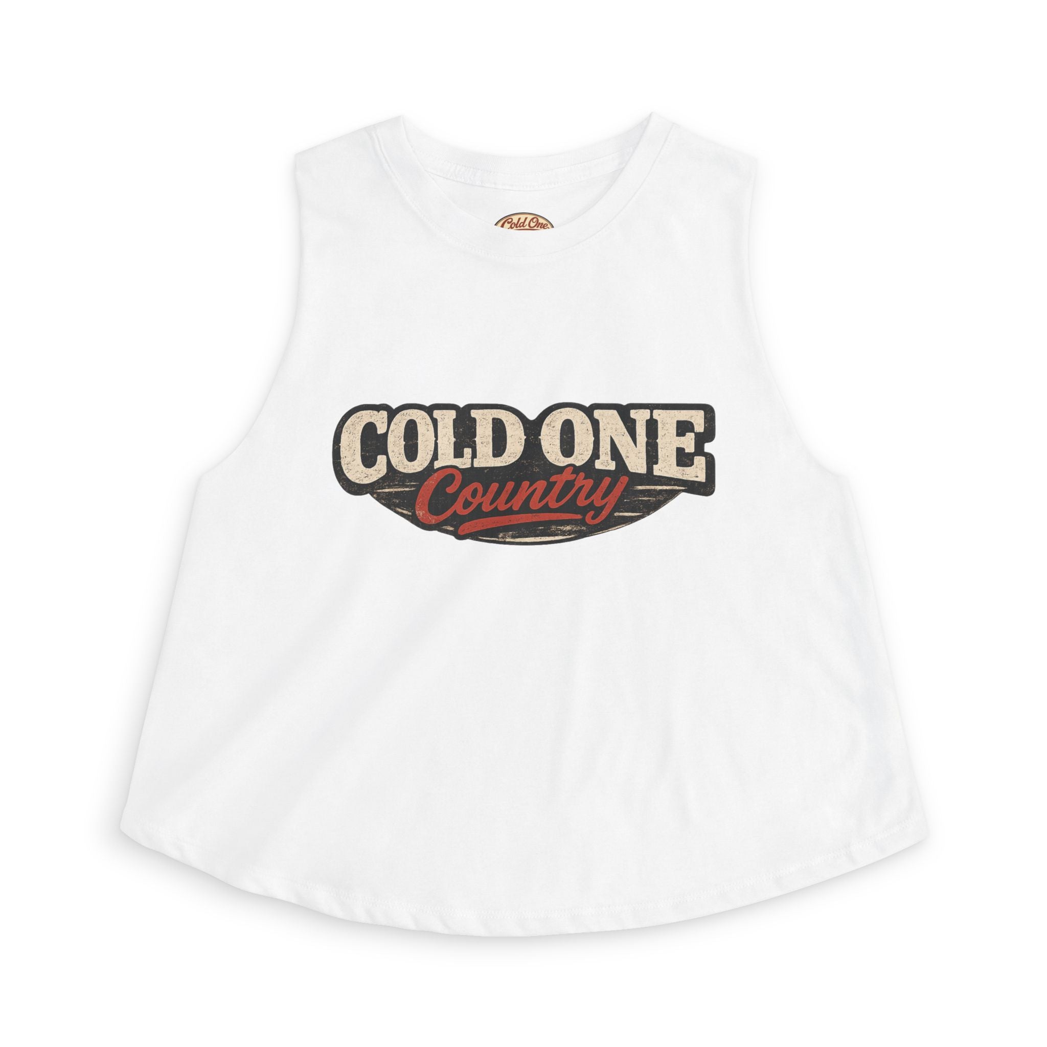 Cold Beer Cowgirl Women's Crop Top – Retro Country Graphic Tank