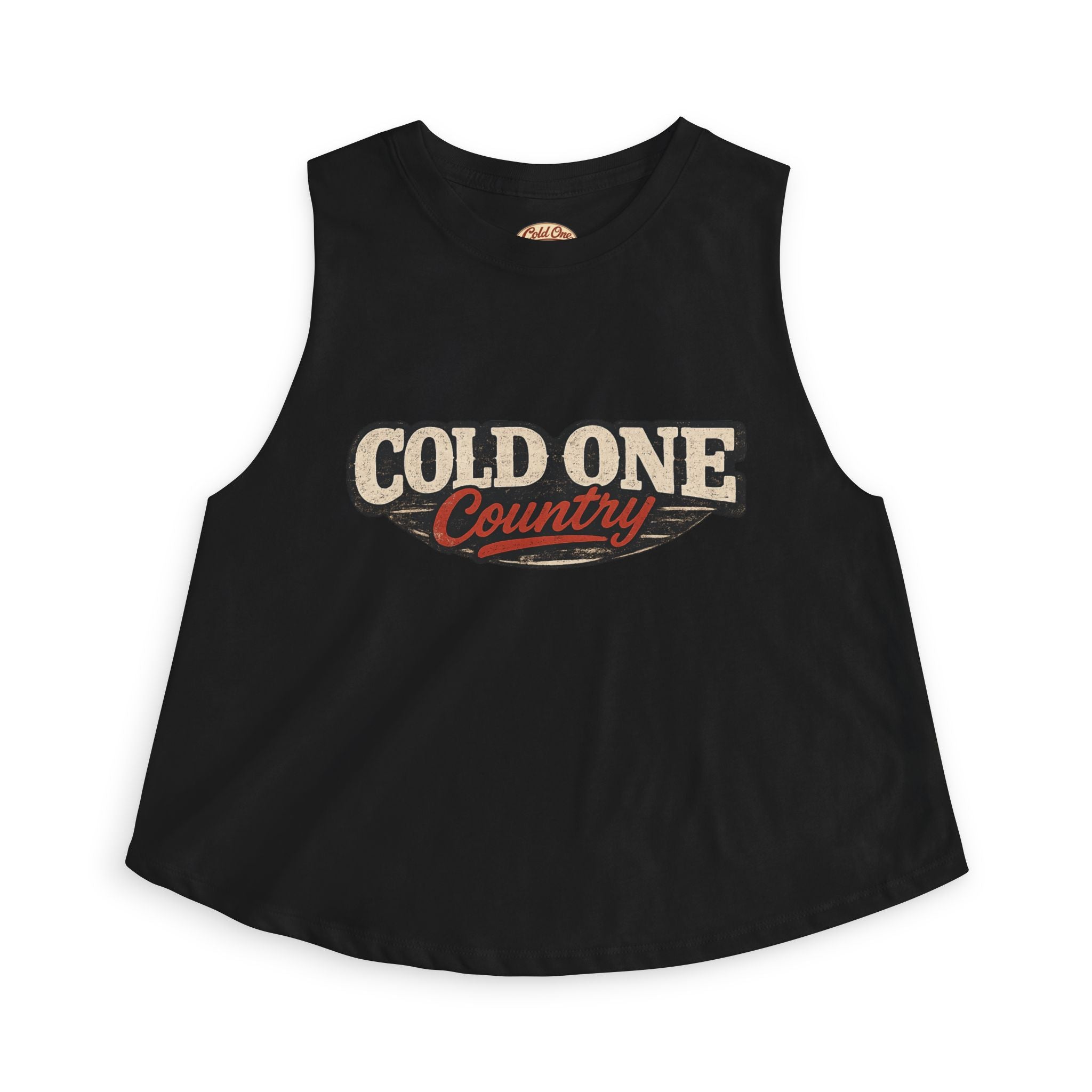 Cold Beer Cowgirl Women's Crop Top – Retro Country Graphic Tank